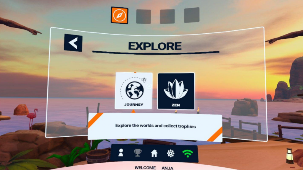 HOLOFIT Explore menu